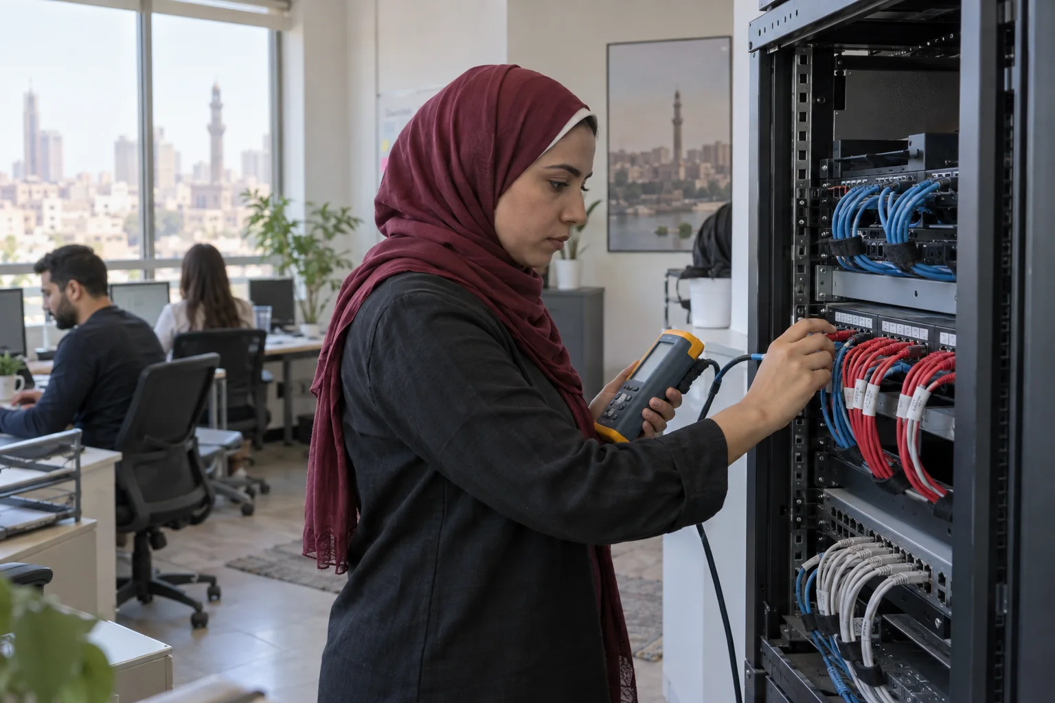 فحص شبكة شركة صغيرة في مصر